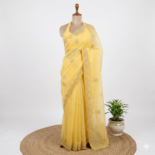 Party Wear Organza Saree