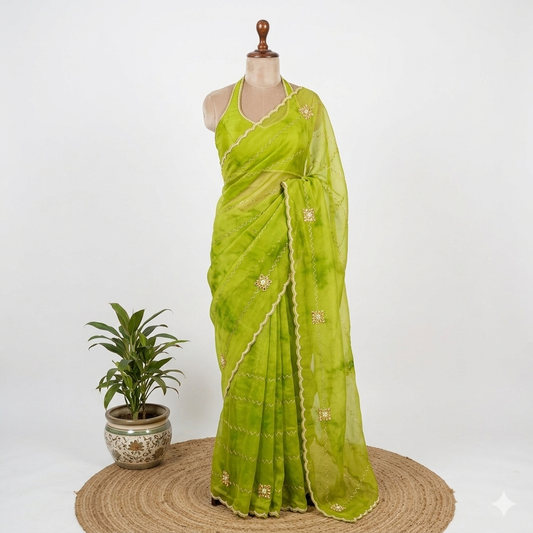 Party Wear Organza Saree