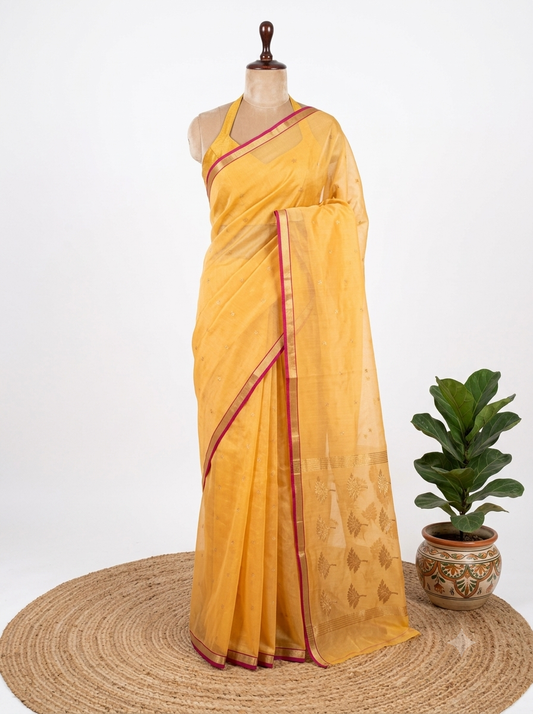 Chanderi Katan Silk Saree
