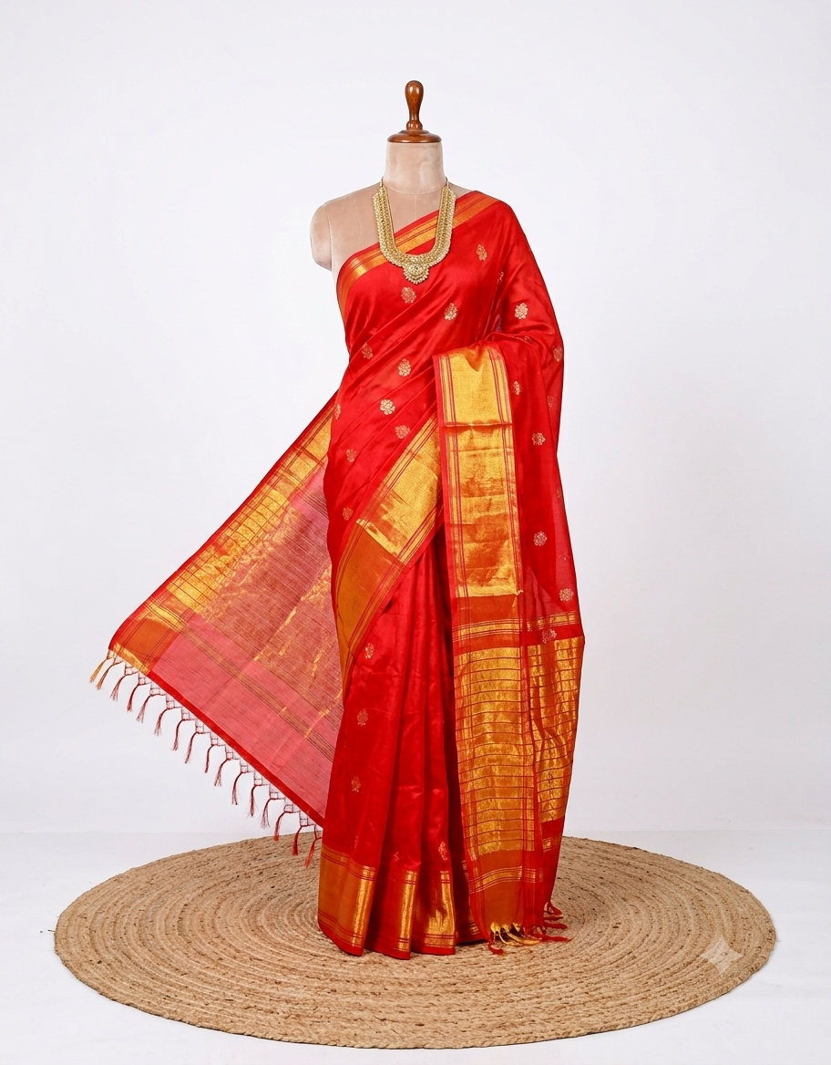 Pure Venkatagiri Silk Cotton Pattu Saree