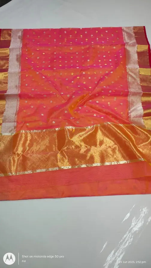 Chanderi Zari Border Saree