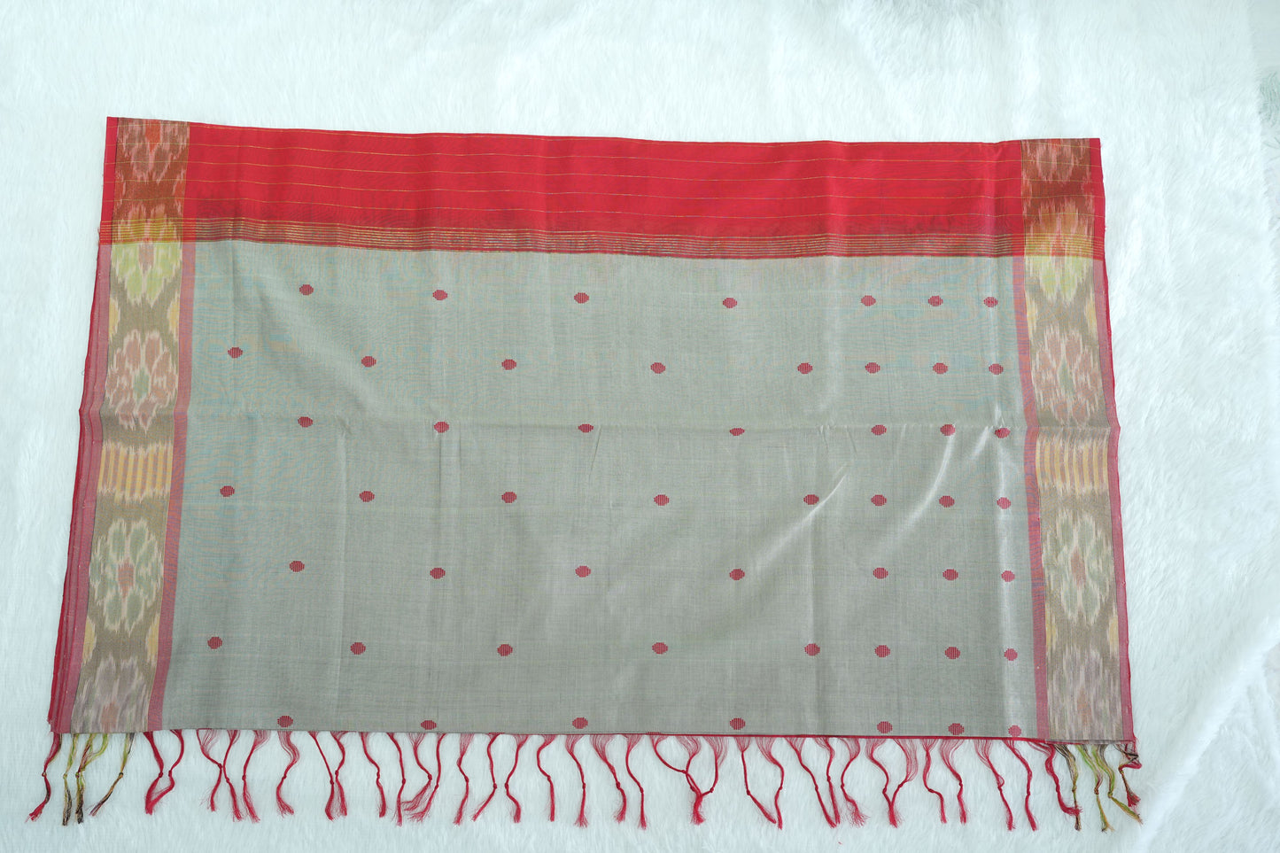 Ikkat Border Cotton Saree