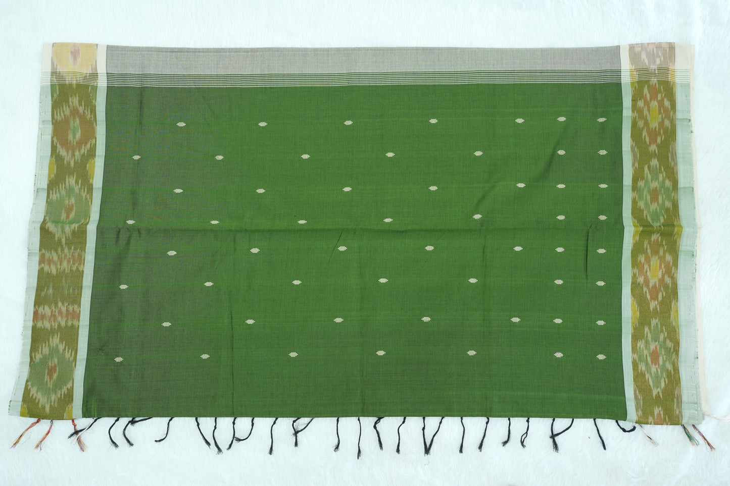 Ikkat Border Cotton Saree