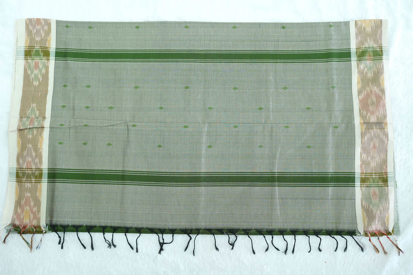 Ikkat Border Cotton Saree