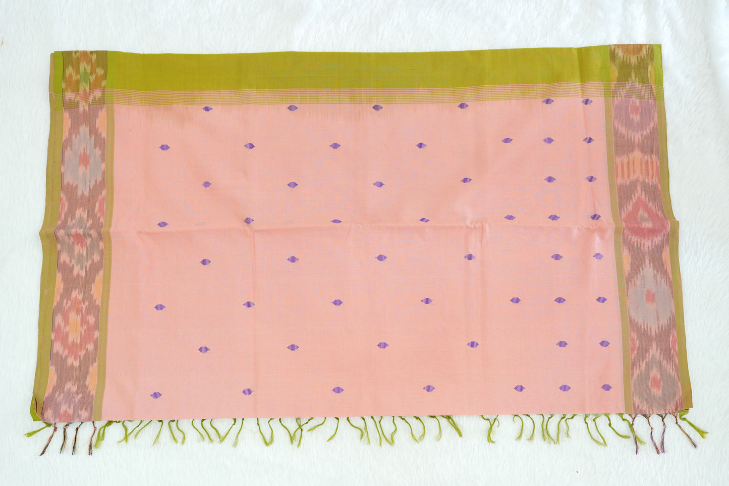Ikkat Border Cotton Saree
