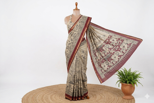 Linen Cotton Saree
