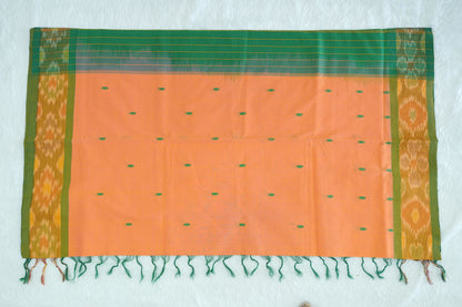 Ikkat Border Handloom Cotton Saree