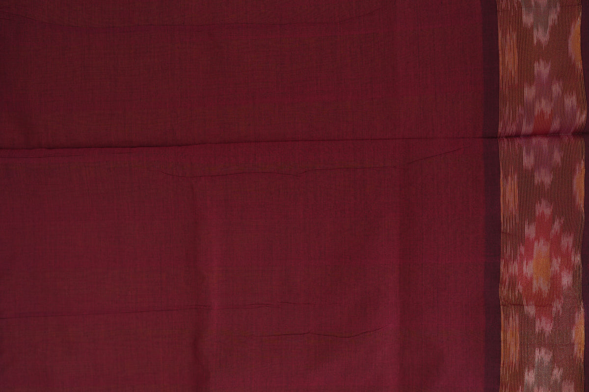 Ikkat Border Handloom Cotton Saree