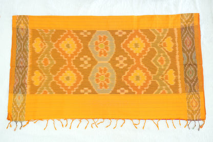 Ikkat Border Handloom Cotton Saree