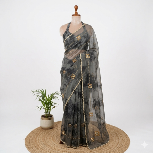 Party Wear Organza Saree