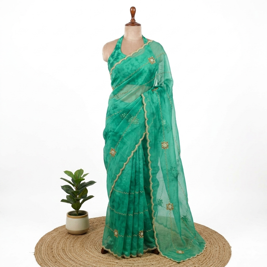 Party Wear Organza Saree