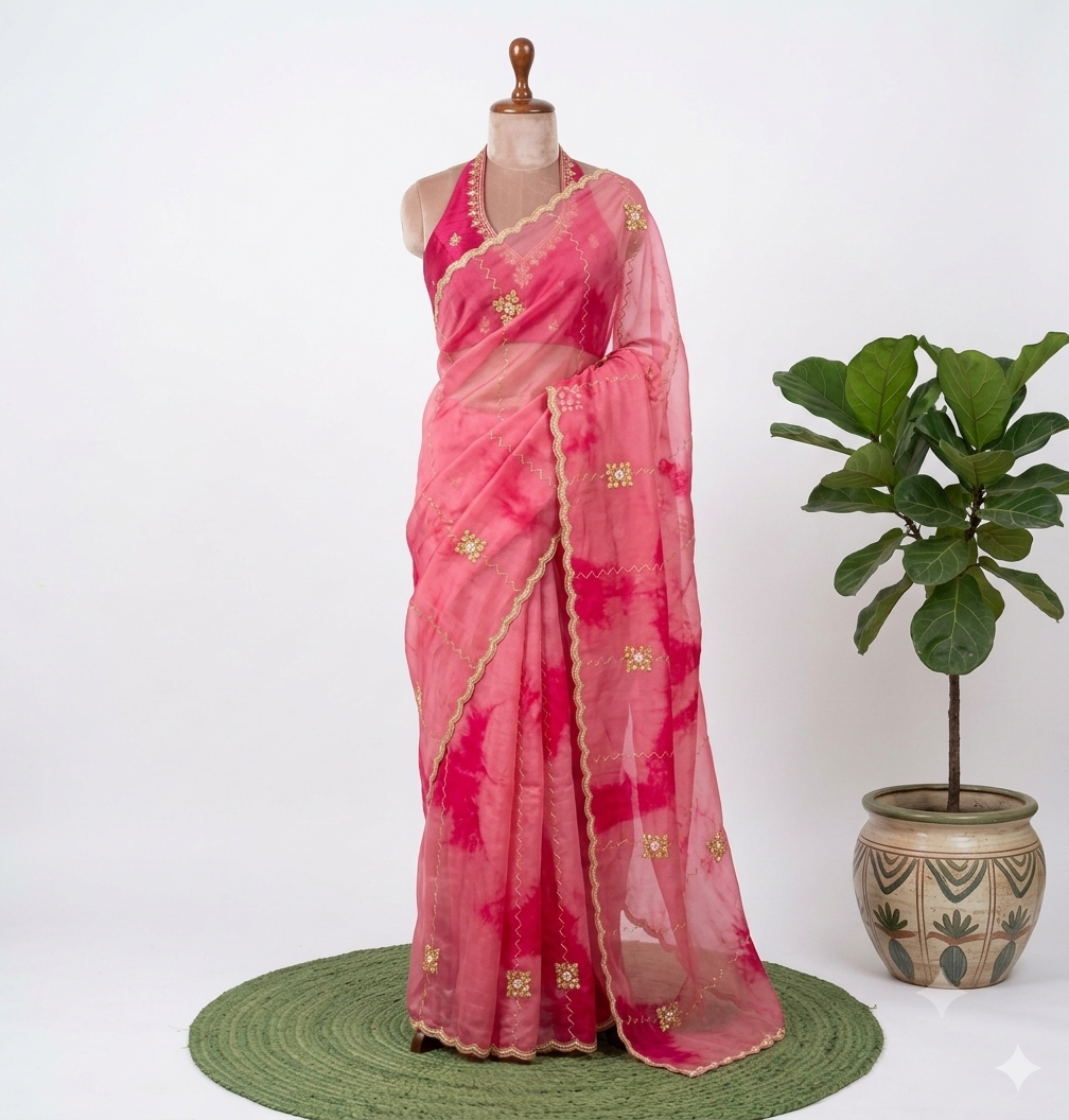 Party Wear Organza Saree