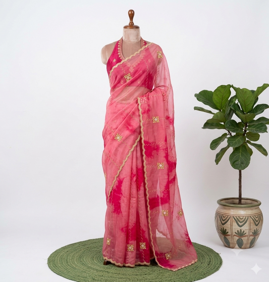 Party Wear Organza Saree