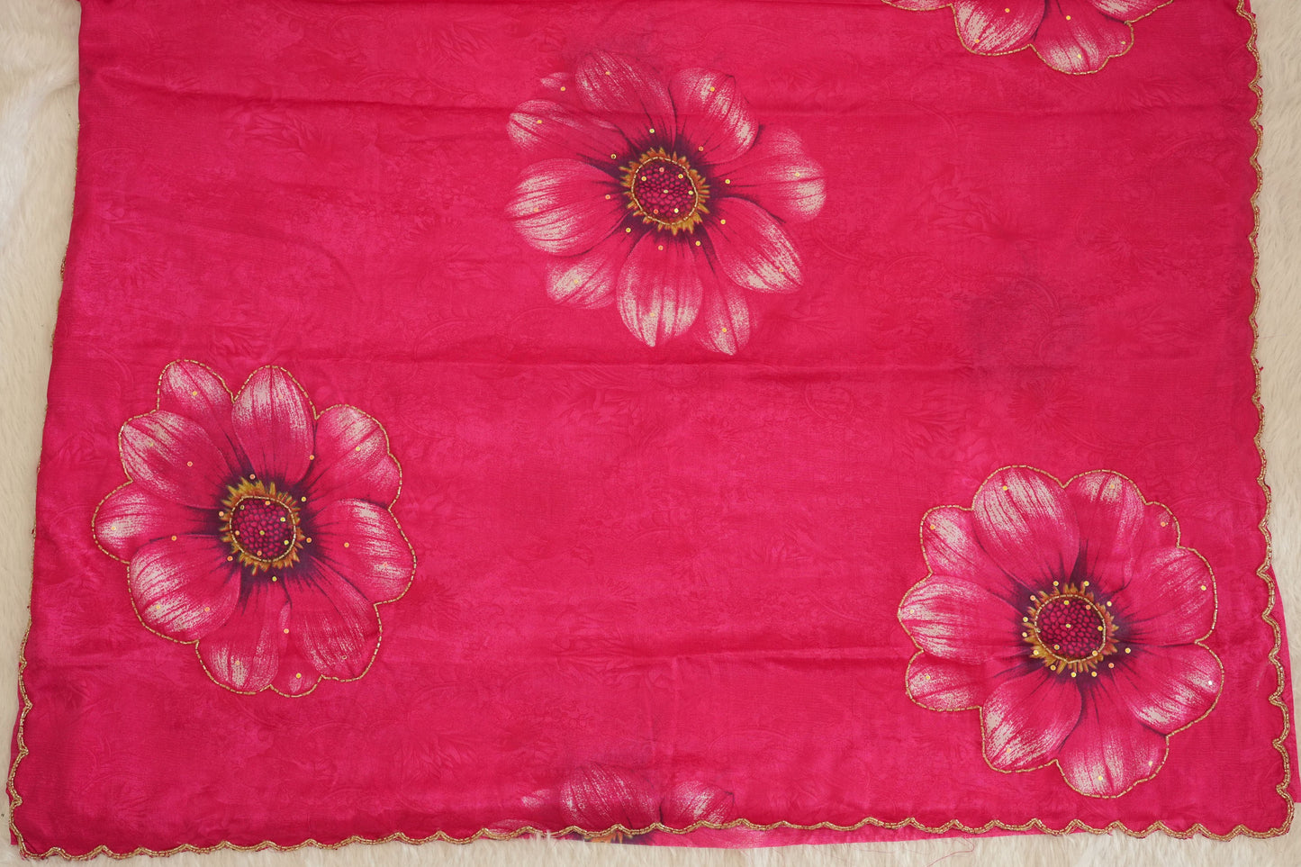 Digital Print Satin Saree