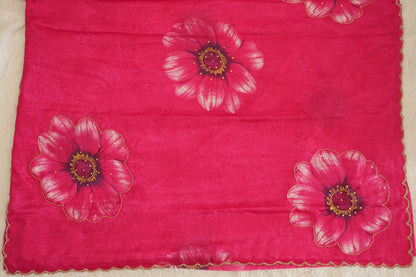Digital Print Satin Saree