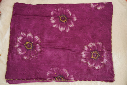 Digital Print Satin Saree