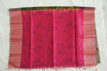 Floral Design Semi-Silk Saree