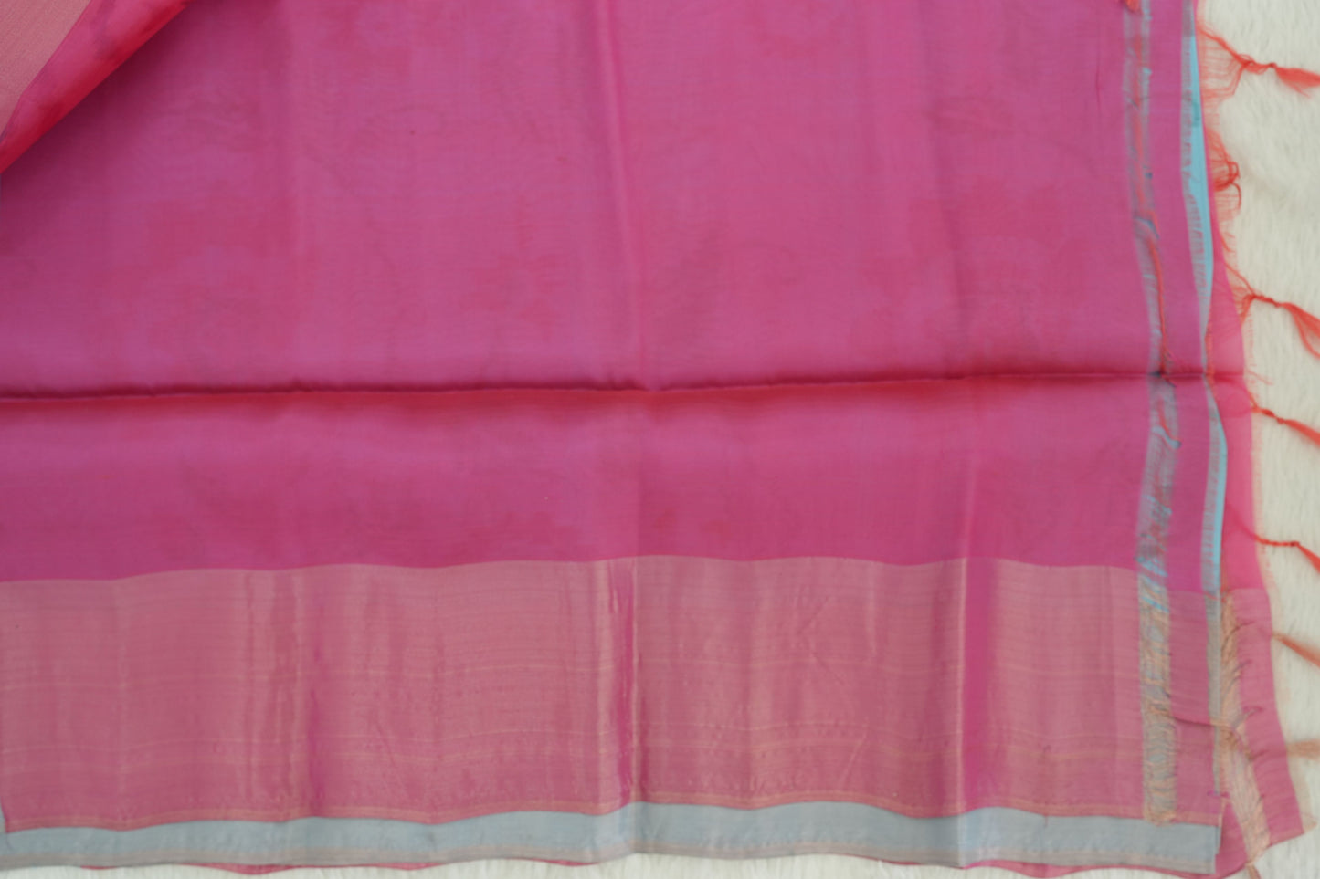 Floral Design Semi-Silk Saree