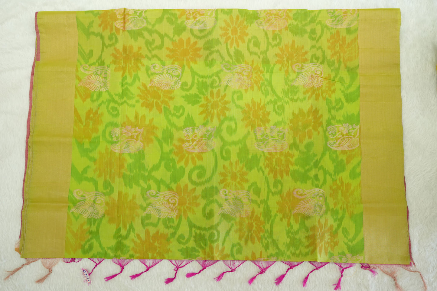 Floral Design Semi-Silk Saree