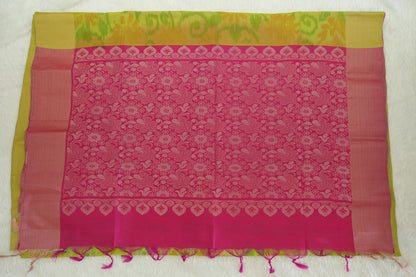 Floral Design Semi-Silk Saree