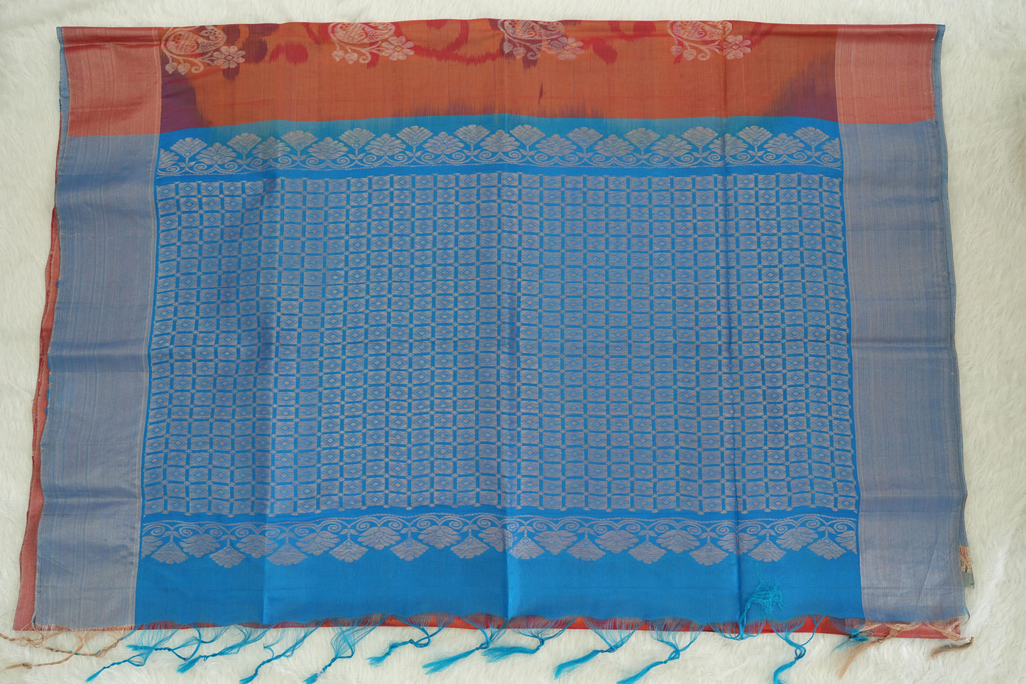 Floral Design Semi-Silk Saree