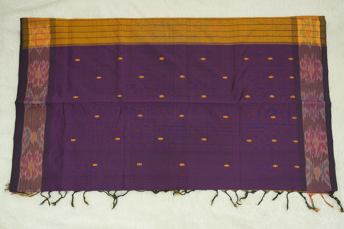 Ikkat Border Cotton Saree