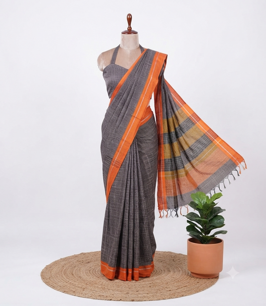 Patteda Anchu Cotton Saree