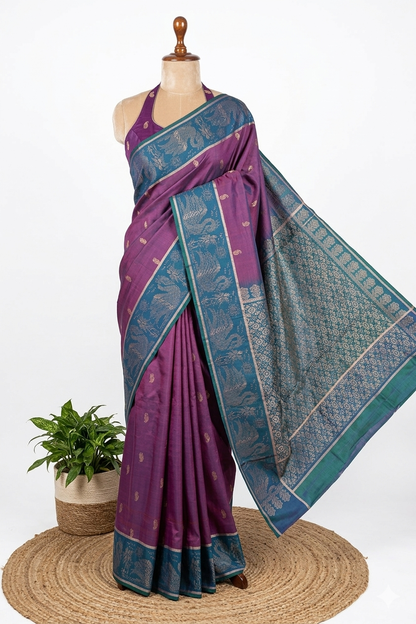 Kanchipuram Semi-Silk saree