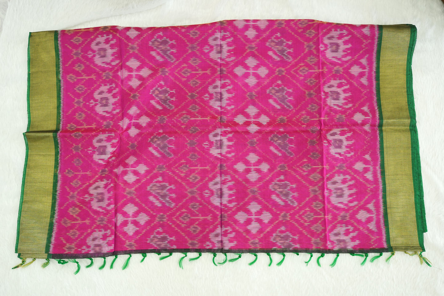 Ikkat Silk Cotton Saree