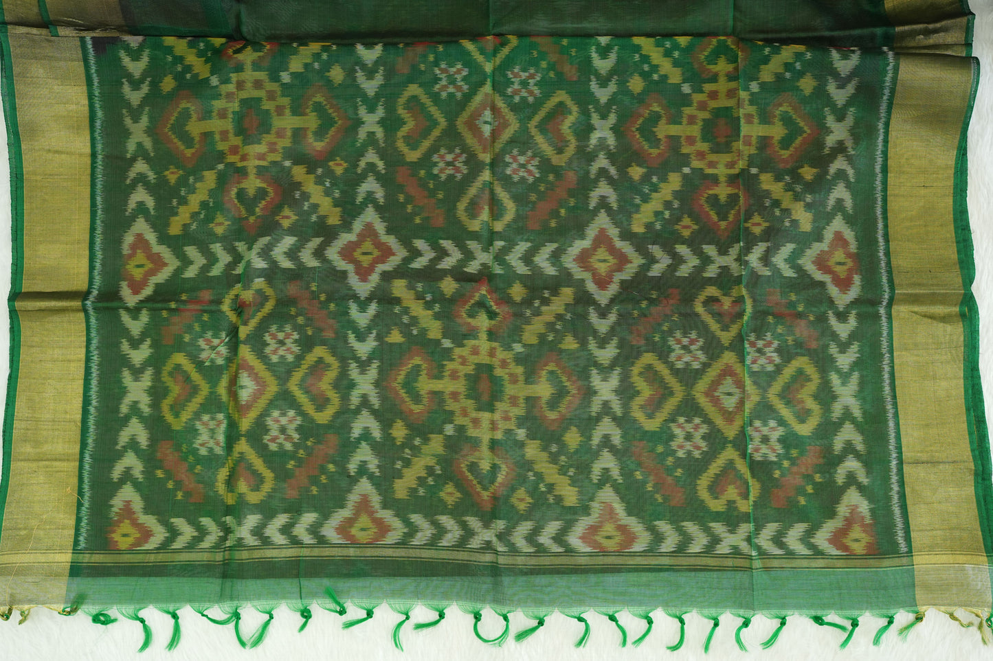 Ikkat Silk Cotton Saree