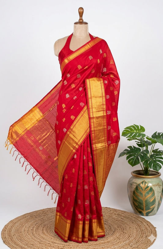 Pure Venkatgiri Silk Cotton Pattu Saree