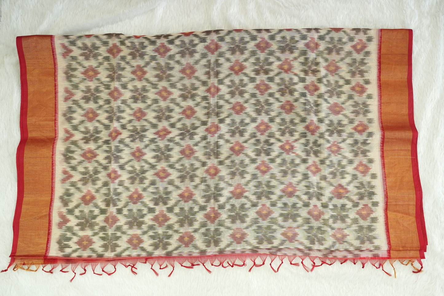 Ikkat Silk Cotton Saree