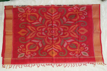 Ikkat Silk Cotton Saree