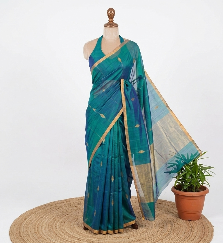 Chanderi Katan Silk Saree